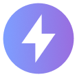 Purple thunder icon